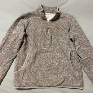 TenTree Quarter Zip Pullover Sweatshirt Grey Size S